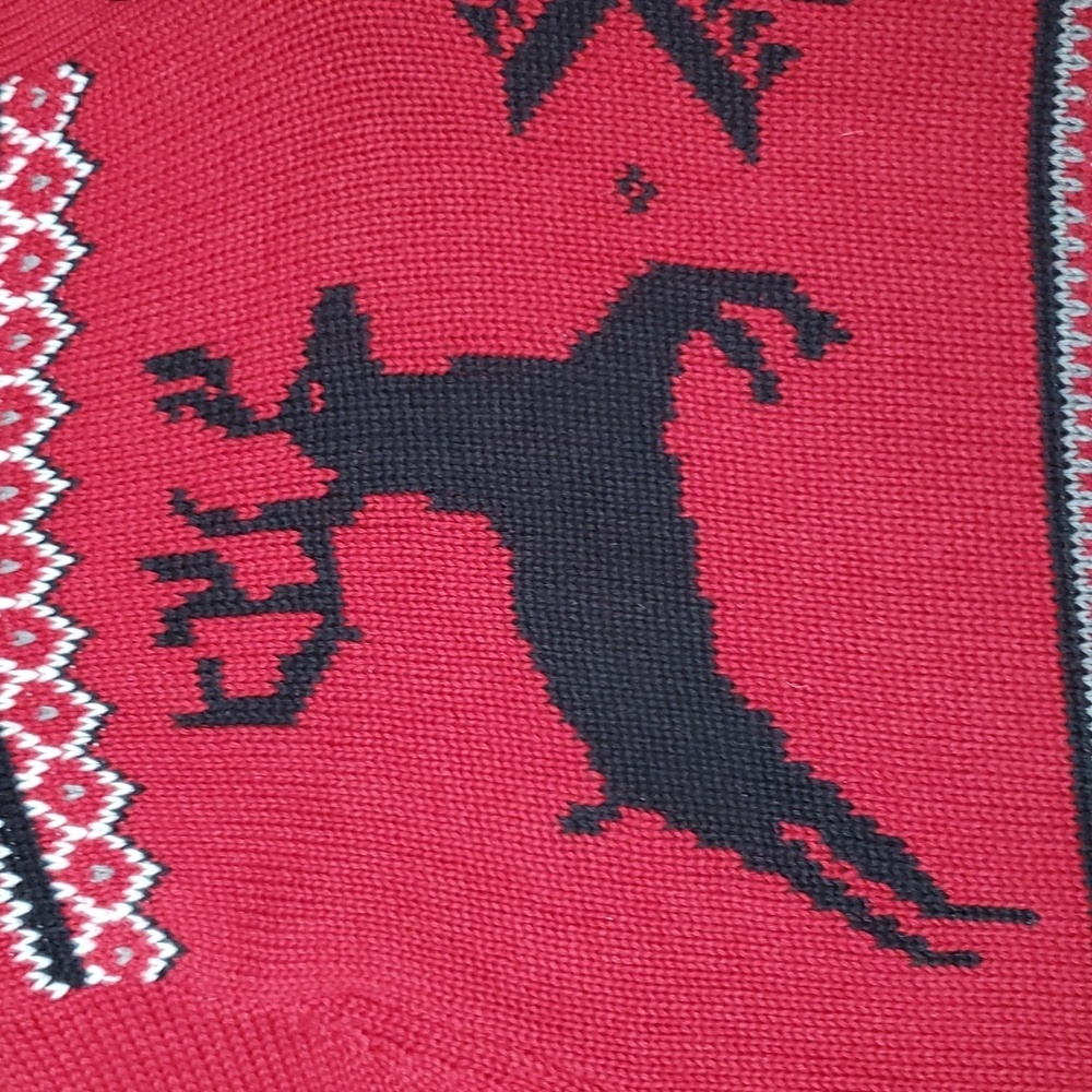 Chaps Winter Pullover Men Sweater with Reindeer and Snowflake, Ugly Sweater EUC - Picture 6 of 7